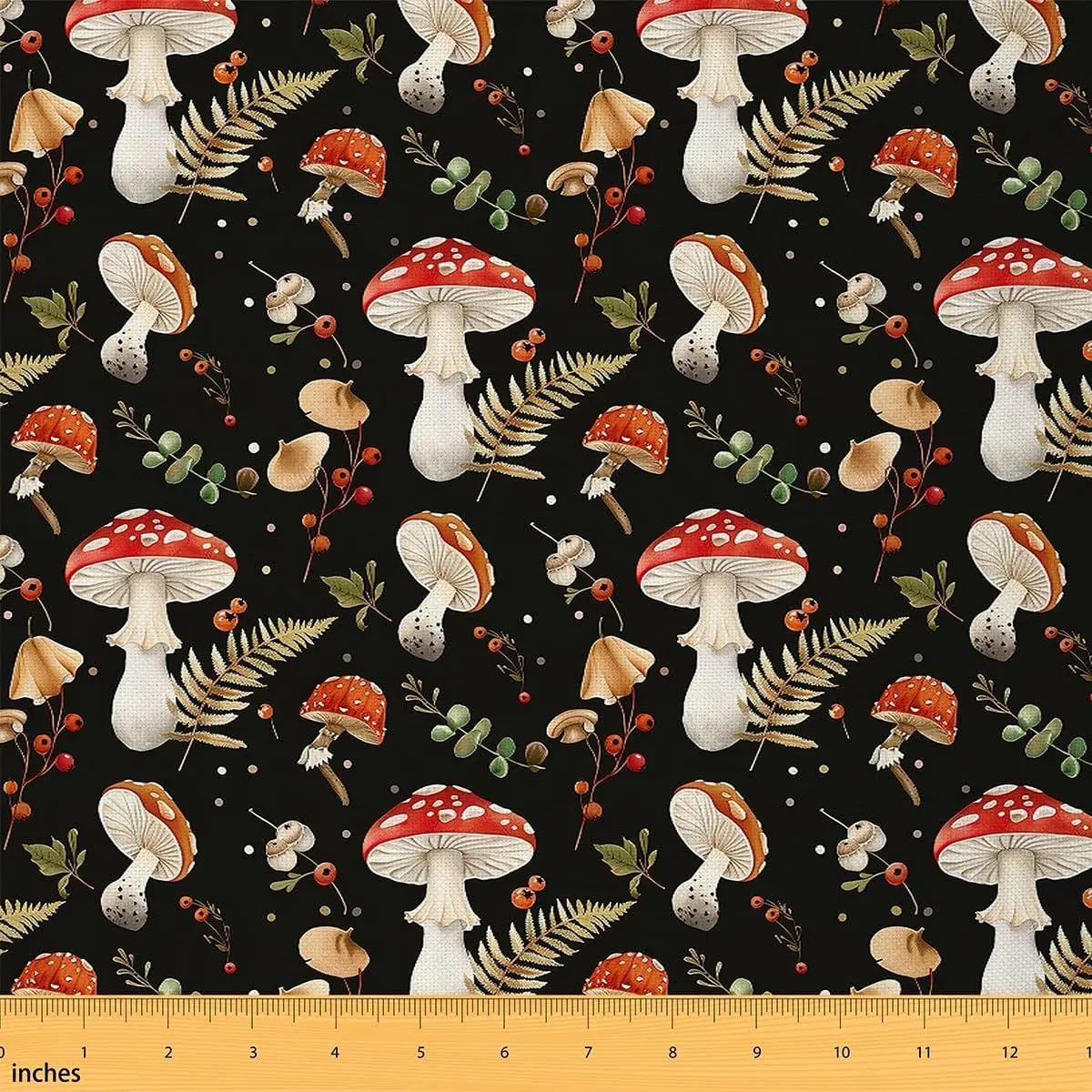 Cute Mushroom Fabric Cartoon Mushrooms Upholstery Fabric Chairs Adults Kawaii Fungus Fabric Wild Mushroom Reupholstery Fabric Decor Room Decor Soft Flannel