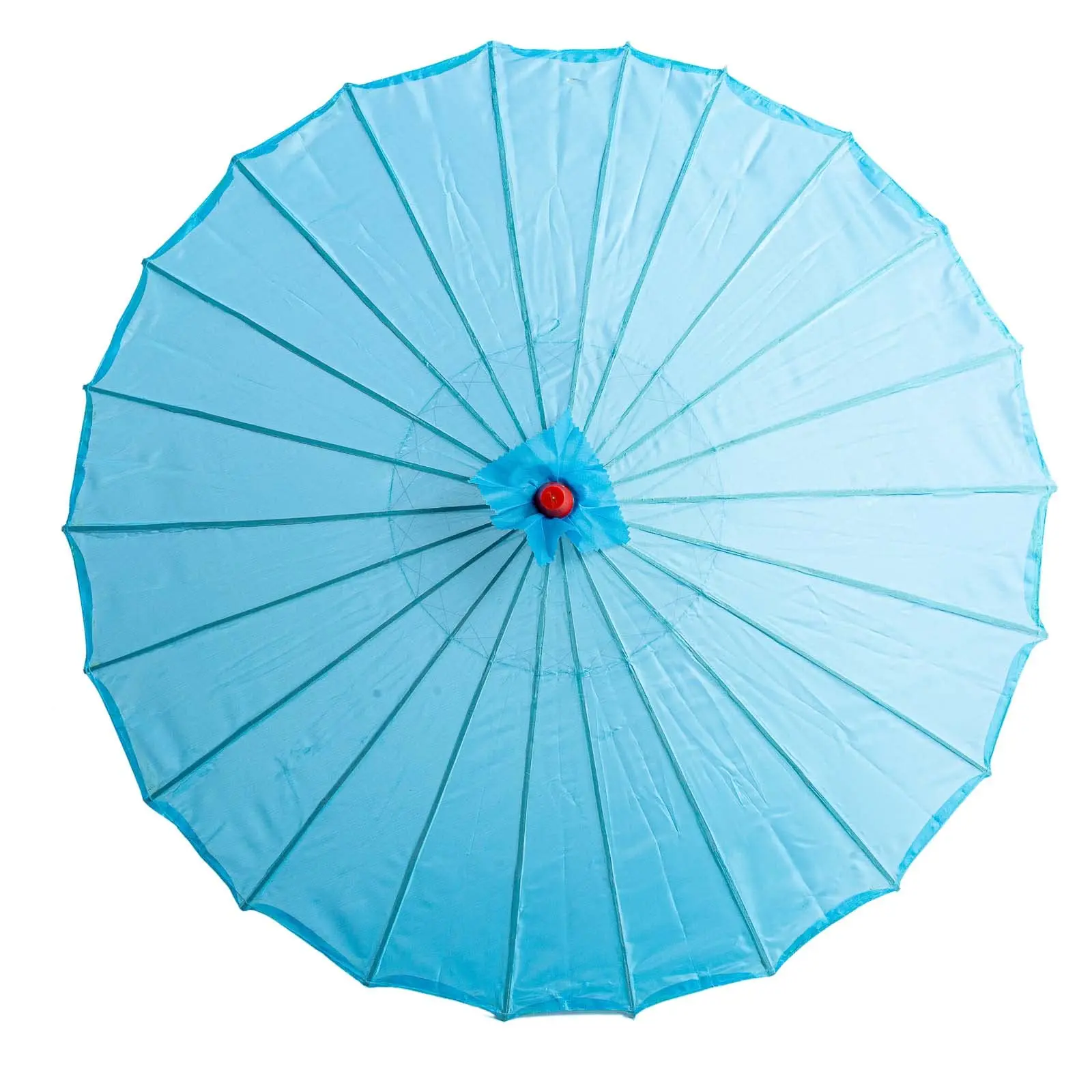 Thy Home 33-in Handmade Japanese-Chinese Umbrella, Solid Color Bamboo Frame Parasol Sunshade for Wedding & Photography Events