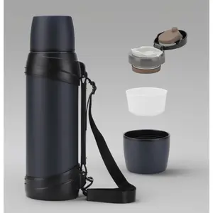84oz/2.5L Large Coffee Thermoses for Travel Stainless Steel Large Flask with Handle for Hiking Fishing Camping