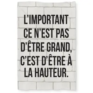 Begin Home Decor C1DCTXLWAGIZWB Limportant Ce Nest Pas Detre Grand - Contemporary Twin Size Extra Long Duvet Cover