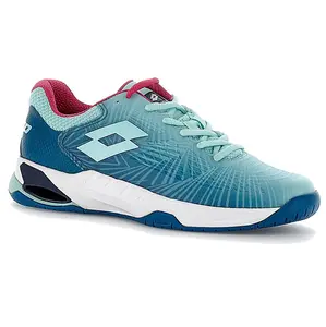 Lotto Mirage 100 Speed Womens Tennis Shoe - Light Blue/Dark Blue/Glamour Pink