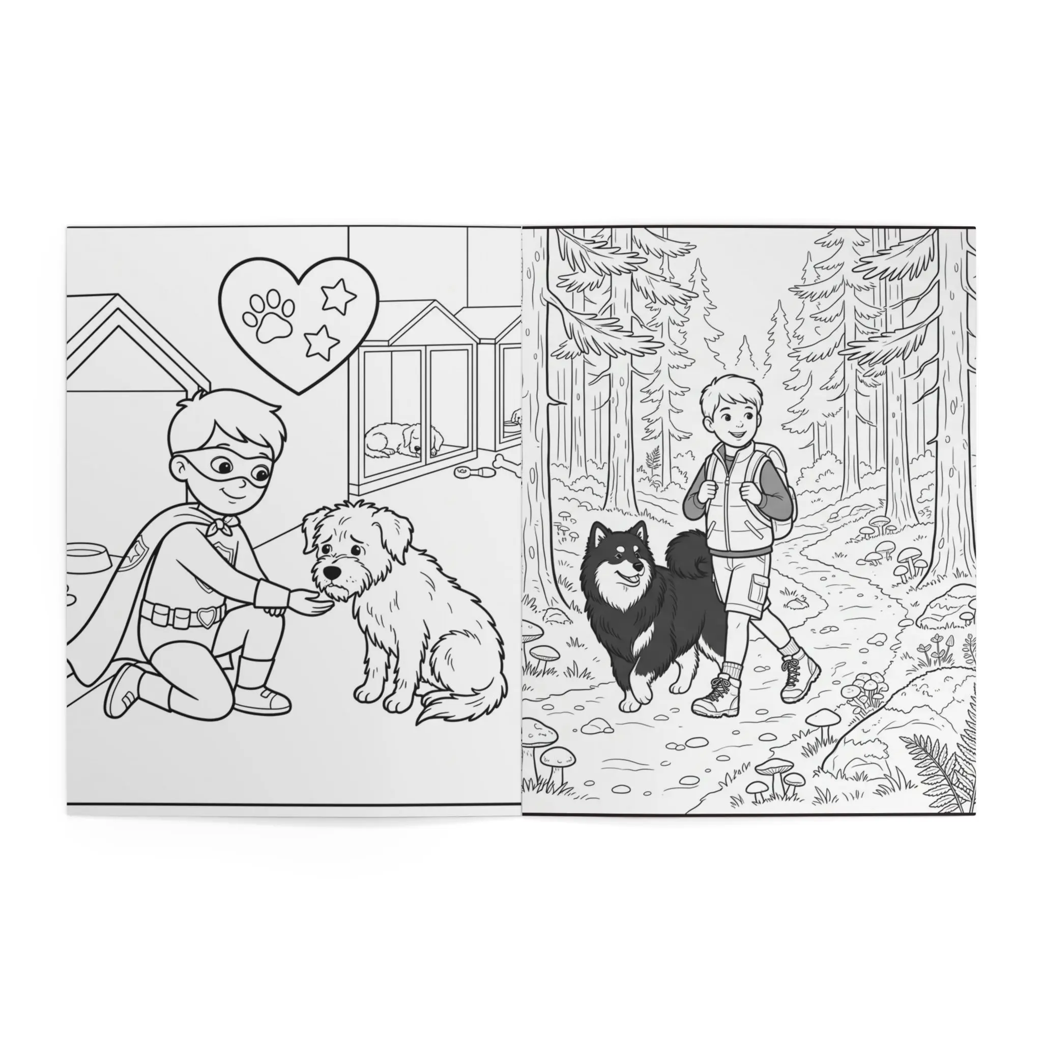 Dog Rescue Coloring Book | Kids Animal Activity Pages