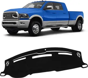 KUST Car Dash Cover for 2010-2024 2025 Dodge Ram 1500 2500 3500 Non-Slip Polyester Center Console Dashboard Cover Dashboard Mat Pad Interior for Ram Pickup Accessories Custom Fit Dash Mat No Glare Black