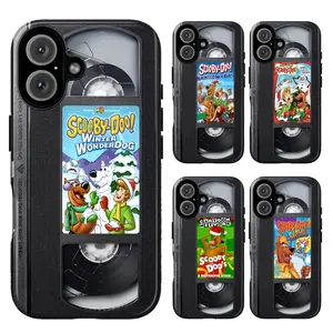 VHS Scooby Doo Phone Case - Christmas Scooby Doo Cartoon Protective Cover, Gift for Her, Gift for Him, Cute Dog Xmas Cartoon Phone Cover for iPhone 17 16 15 14 13 12 11, VHS Christmas Movies Tough Cas