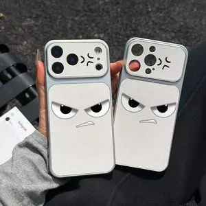 Funny Grumpy Face Print Phone Case. Lmitation Sheepskin Phone Case Upgrade Style. The Sheepskin Like Texture Brings A Luxurious And Soft Touch, And The Durable Material Can Protect Your Phone From Bumps And Falls. Suitable For Apple Phone Cases.