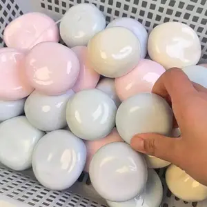 3pcs Handmade Mochi Stress Relief Toy, Soft Squishy Glutinous Texture with Thin Ice-Skin Feel, Squeeze to Relieve Stress, Ideal Gift for Office, Parties and April Fool's Day (No Air Pump)