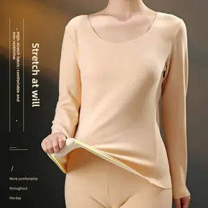 Winter Must-Have German Velvet Thermal Underwear Set Double-Sided Brushed Self-Heating Seamless Warm Base Layer for Cold Days Long-Sleeve Top & Pants