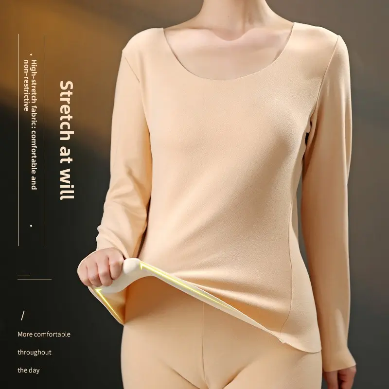 Winter Must-Have German Velvet Thermal Underwear Set Double-Sided Brushed Self-Heating Seamless Warm Base Layer for Cold Days Long-Sleeve Top & Pants