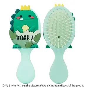 Cartoon Dinosaur Hair Comb, 1 Count Cute Detangling Brush, Heatless Styling Tools for Kids