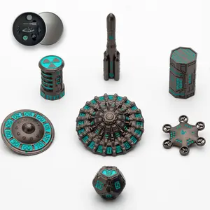 UFO Dice Unique dice Metal DND Dice Set Dungeons and Dragons DND Dice Set Polyhedral Dice Set with Gift Box Metal Box Role Playing Dice