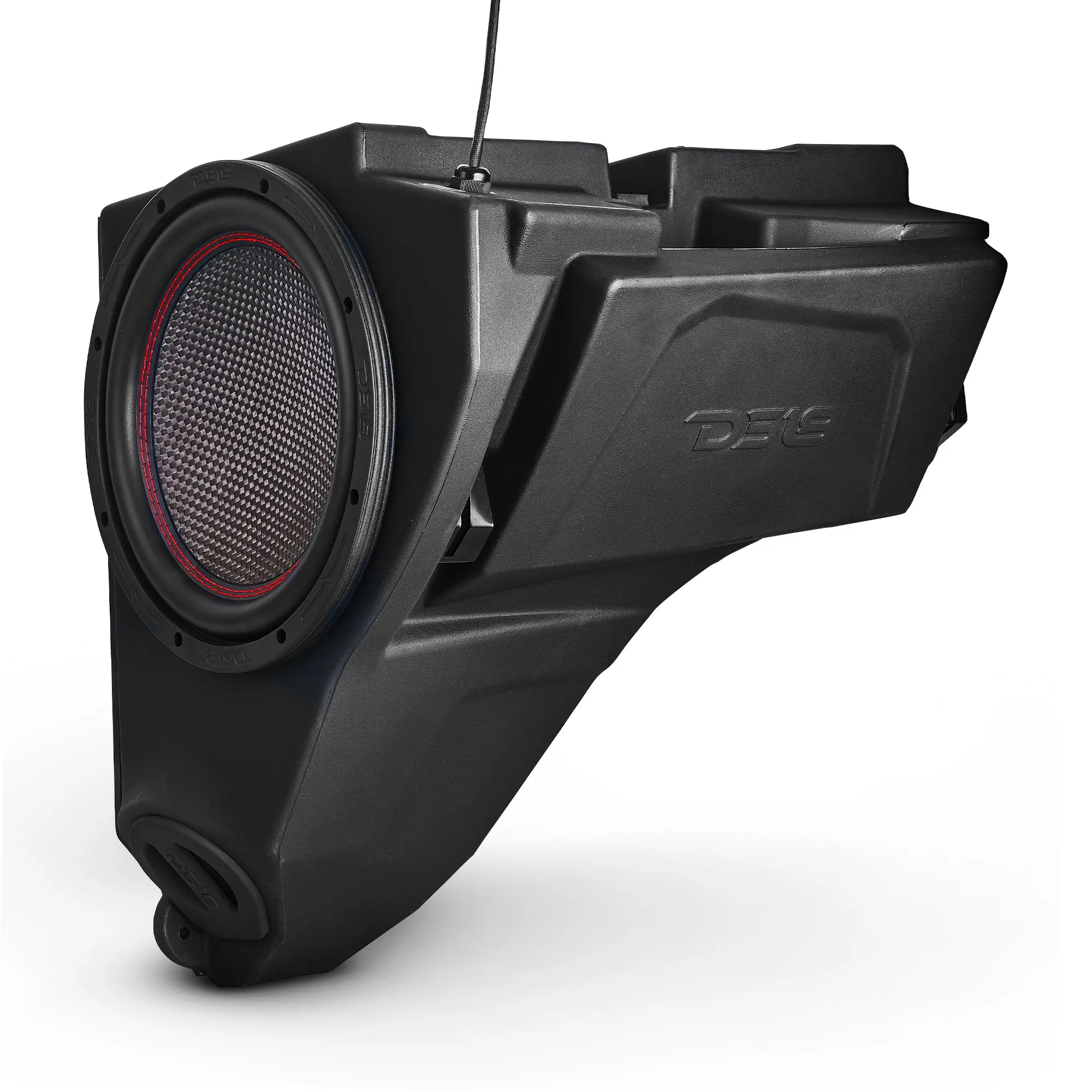 Polaris RZR Glove Box Car Audio Subwoofer Enclosure, 10" Carbon Fiber Subwoofer, 1200 Watts Power Handling