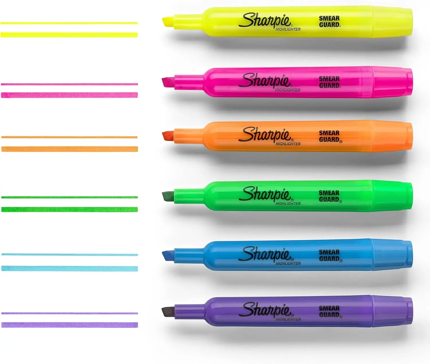 Accent Tank-Style Highlighters 25876 Assorted Colors - 6 Pack
