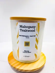 Mahogany Teakwood | 13 oz Coco-Soy Wax Candle-Decor