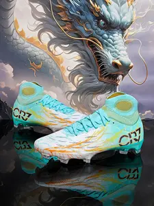 New Breathable Football Shoes Fg/ag Long Nails Artificial Grass, Anti-Slip Sports Shoes, Durable Wear-Resistant, Strong Grip, Ankle Protection Football Field Boots