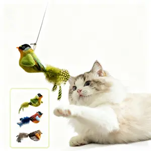 Electric Sound Simulation Bird Plush Cat Toy - Interactive Teaser for Indoor Use, Ideal for Kittens for Exercise and Self-Play Entertainment