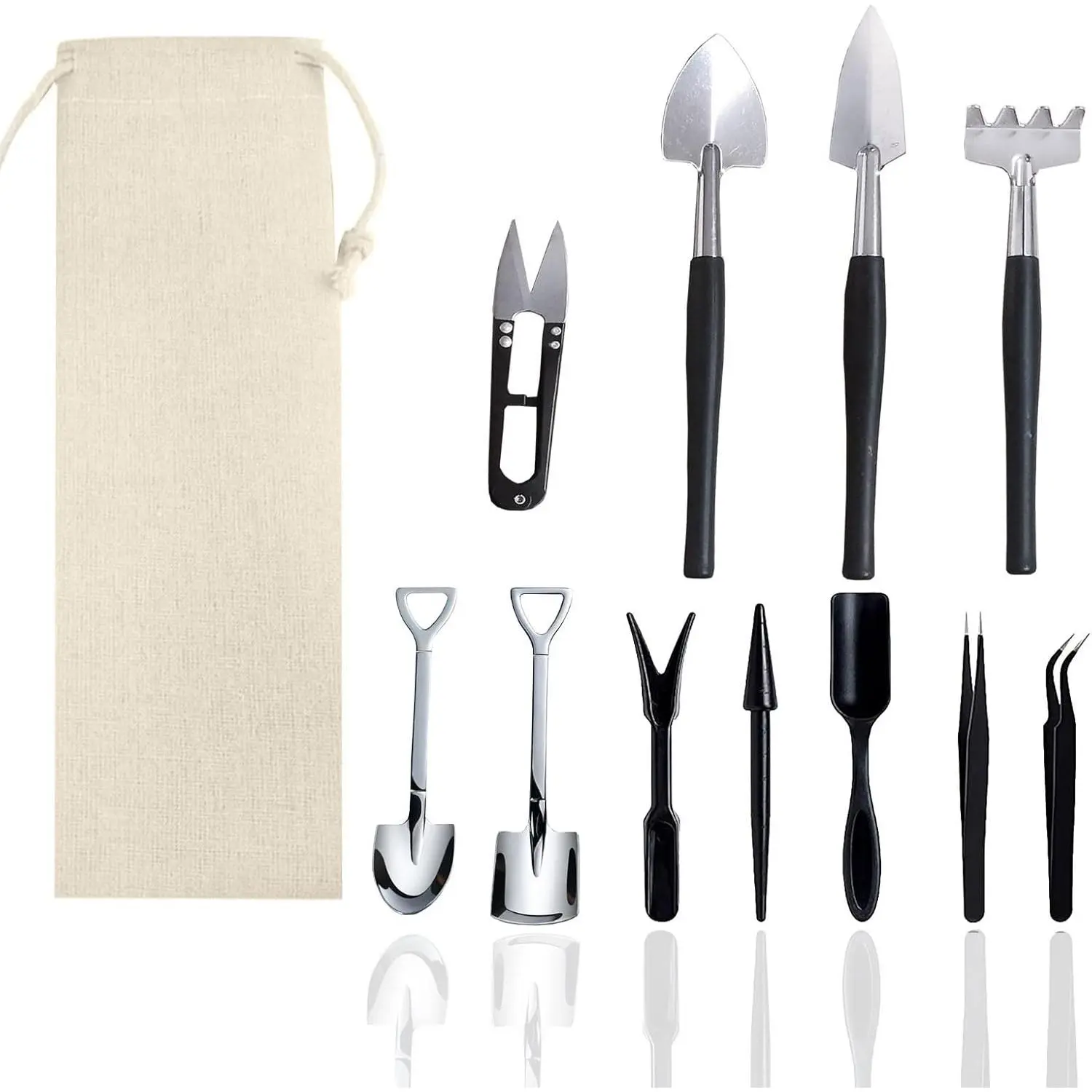 12-piece Succulent Plant Tool Set Mini Transplant Gardening Tool Set Suitable for Indoor Gardening Pots Cactus Care