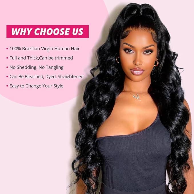12A Human Hair Bundles 18 20 22 Inch Body Wave Bundles Human Hair 100% Unprocessed Brazilian Virgin Weave Bundles 3 Bundles Real Natural Black Wavy Human Hair Extensions 1B Bundles for Women