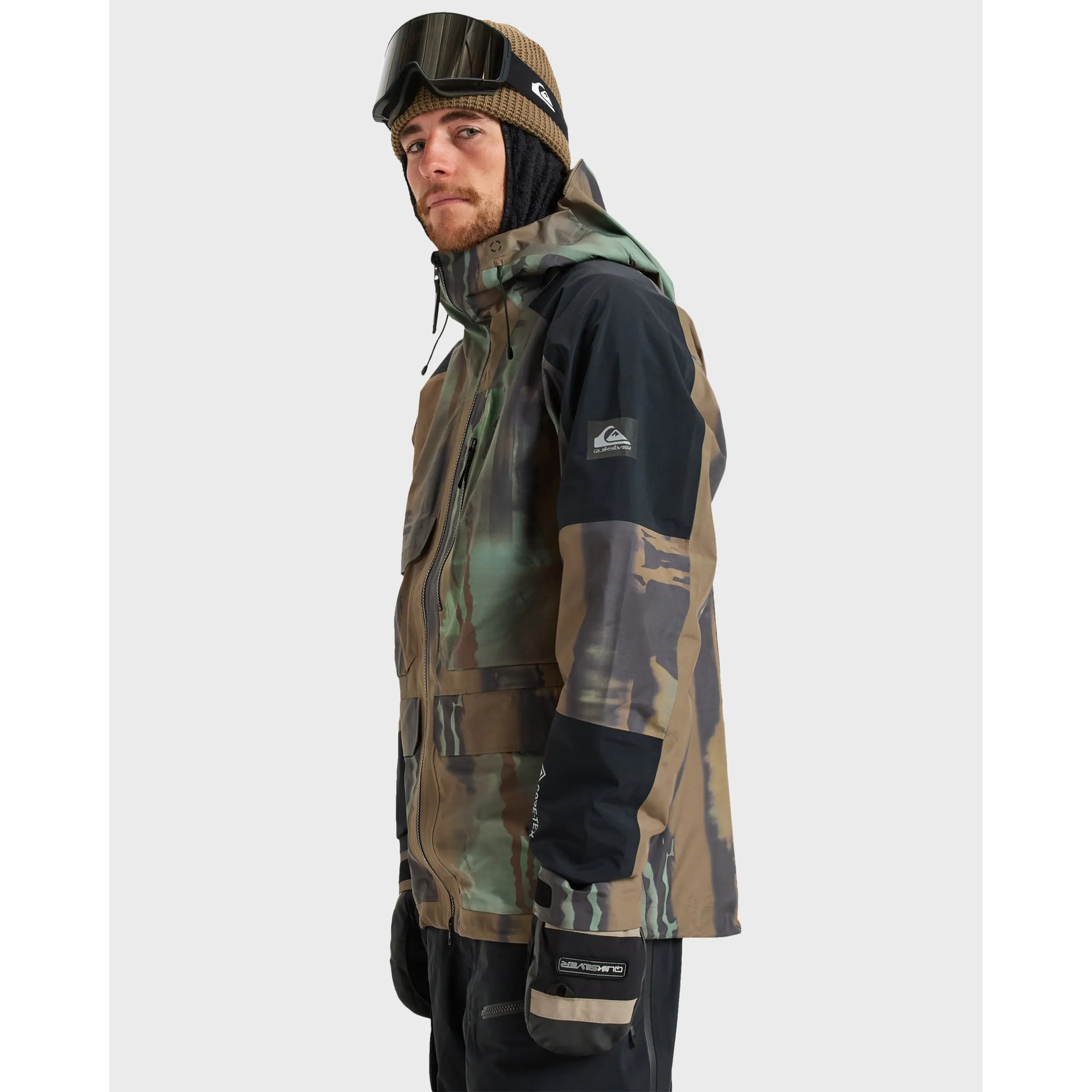Quiksilver | Highline Pro 3L GORE-TEX® Snow Jacket For Men | Men's Stretch Fit Water-Repellent | Hiking Lightweight Sports Jacket Outdoor Sportswear