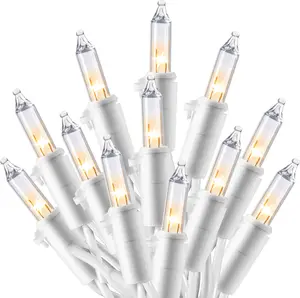 Christmas String Lights Indoor,100 Count Mini Warm Fairy Light,21.5FT Lighting Decor for Patio Dorm Classroom Bedroom Holiday Wedding Party Garland Birthday Festival Valentines Day,White Wire