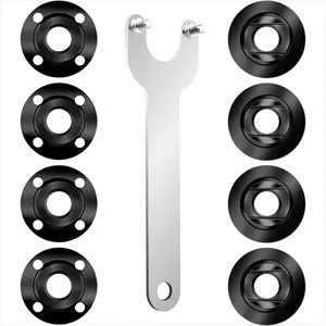Angle Grinder Attachments 9PCS Nut Grinder Angle Grinder Wrench Kits 5/8-11 Flange Metal Lock Nut Compatible with Dewalt Milwaukee Makita193465-4 Metabo Bosch 4.5" 5" Grinder Parts