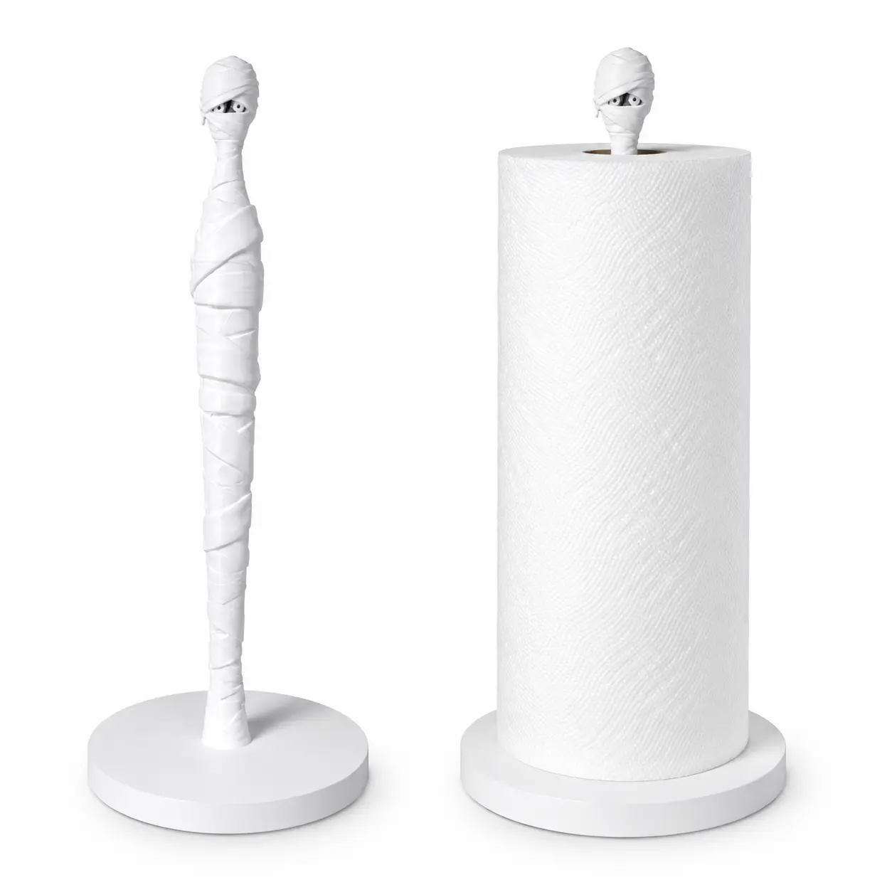 Mummy Paper Towel Holder – Spooky Halloween Kitchen Decor & Cute Countertop Roll Stand