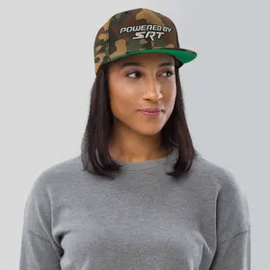 SRT Snapback Hat - High-Profile Embroidery & Adjustable Closure, Classic Fit, Acrylic & Wool Material