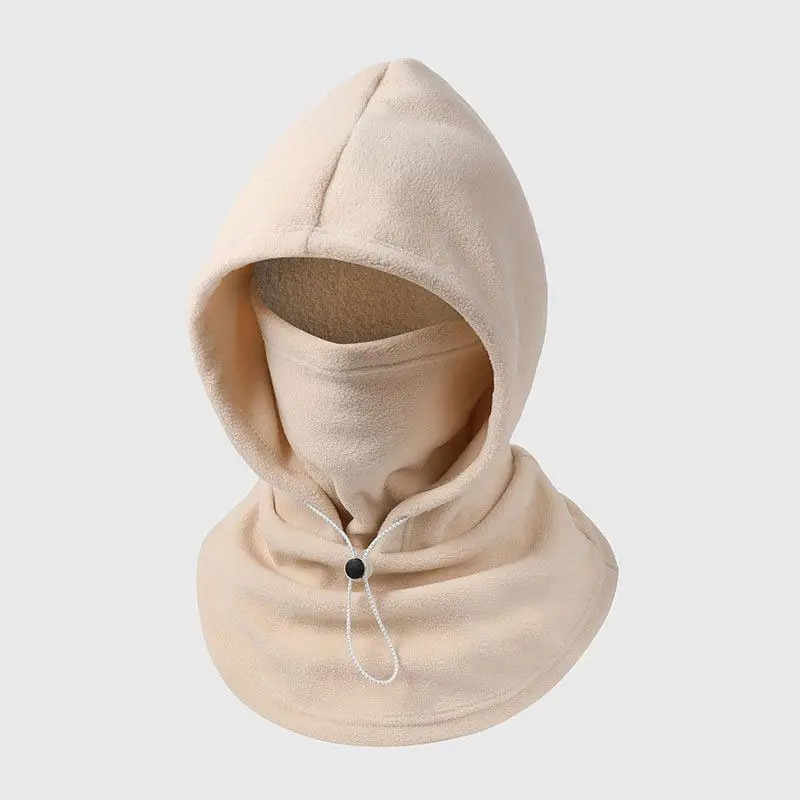 One-piece flannel warm mask hat, outdoor cycling windproof and cold autumn and winter style, warm hat with neck mask