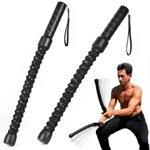 New Upgrade Spring - Coated Cordless Battle Ropes – Quiet Ropeless Training Rope Fitness Equipment for Home Gym, Portable Exercise Battle Rope for Women & Men, Indoor & Outdoor Workouts