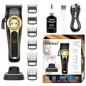 Electric Hair Clipper, Cordless Hair Clipper, Barber Hair Clippers, 1 Box Rechargeable Hair Trimmer with Charging Cable & Base, Professional Hair Trimmer for Men