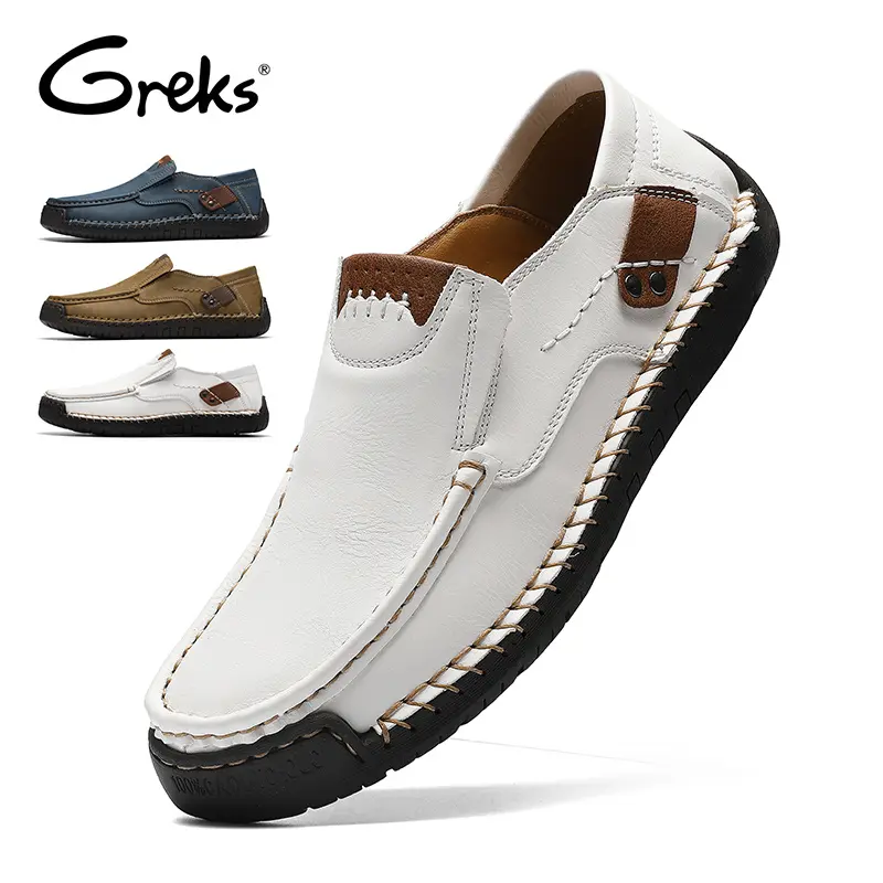 GREKS Men's Casual Lightweight Loafers Slip-On Dress Shoes Driving Moccasin Walking Shoes