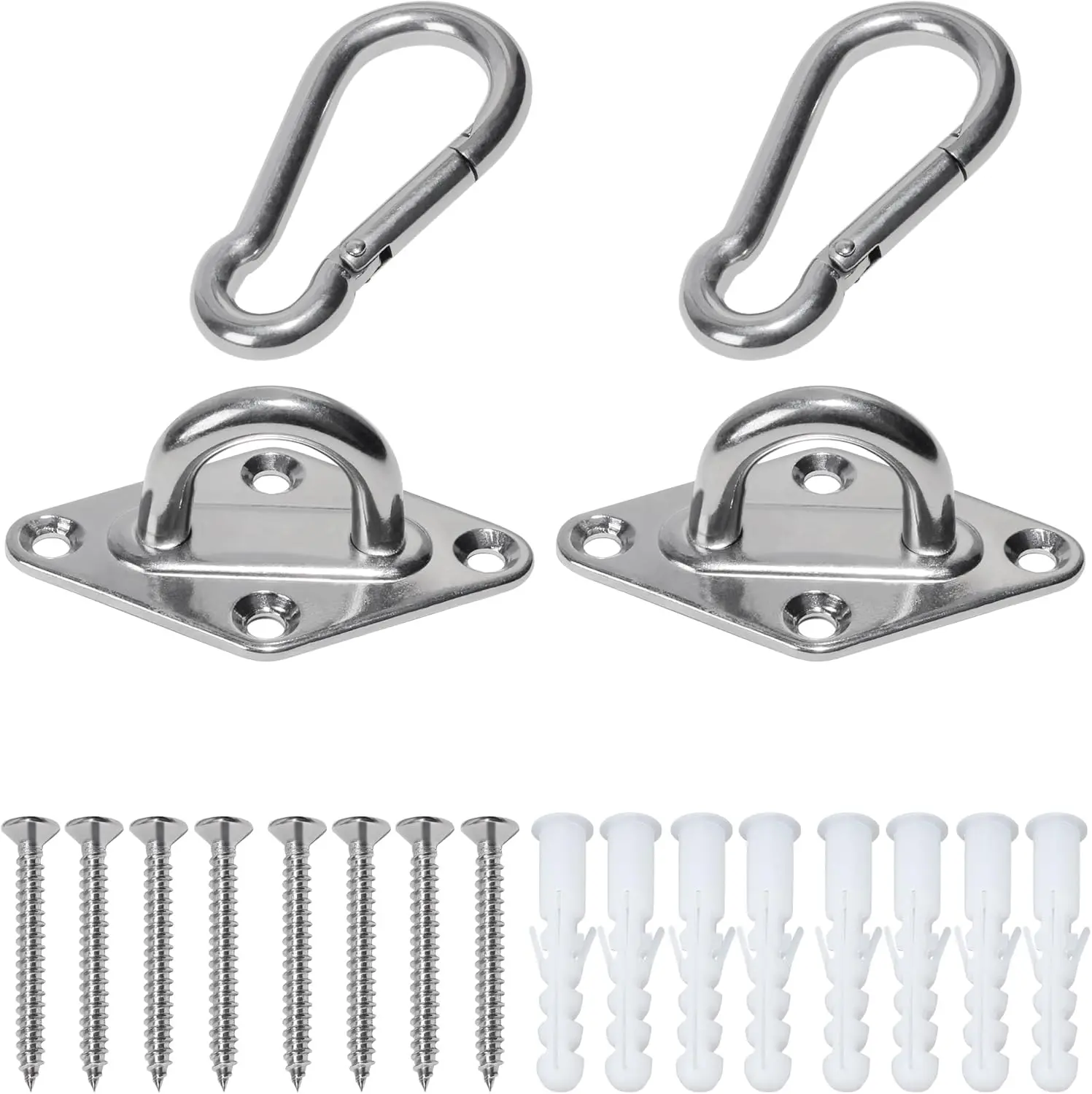 1000 lb Capacity Heavy Duty Hammock Hanging kit 2 count Swing Hanger Porch Swing Hanging Kit for Hammock Stand, Swing Chair, Yoga Hammock Hardware