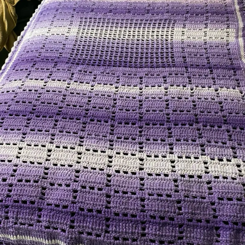 Crochet throw blanket