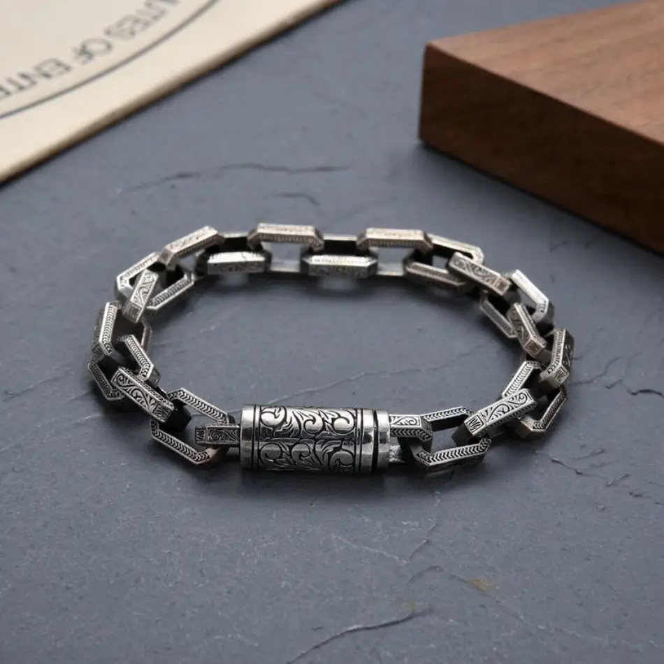 Unisex Stackable Bracelets with Retro Rattan Grass Pattern - Trendy, Minimalist & Lightweight Handmade Accessory for Mensfashion, Personalized Jewelry, Trendy Stack Bangle, Trendy Jewellery Accessories