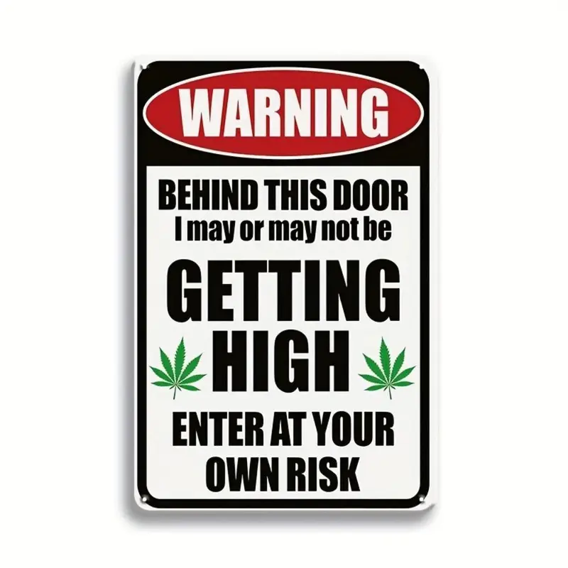 Metal Sign, Creative Warning Tin Sign, Retro Vintage, Wall Decor for Home Front Door Kitchen, Room Decor, Home Decor, Home Decor Products, Vintage Garage Signs