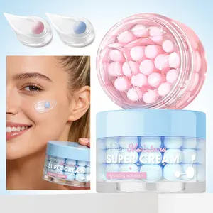 Ushas 12h Hydrating Capsule Face Cream, Hyaluronic Acid Collagen Peptide Anti-Wrinkle Firming Moisturizing Face Cream, Long-Lasting Hydration, Moisturizer