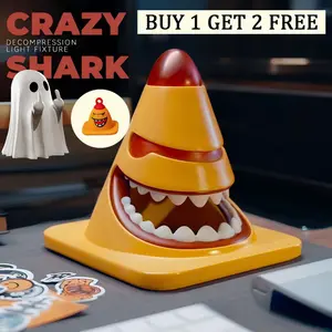 [BUY 1 GET 2 FREE] BIBISHOT Shark Design Clap Light - Motion Sensor Vanity Lamp, Bedroom Decor, Makeup Table Light, Wonderful Halloween Christmas Present