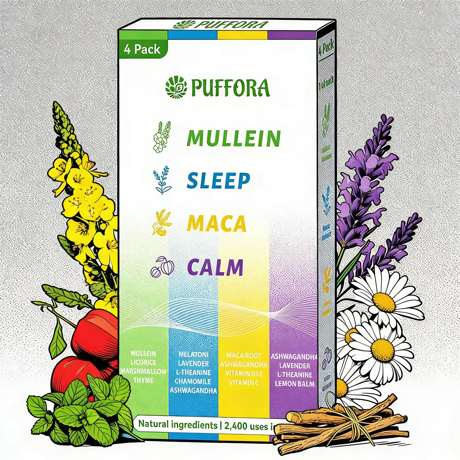 MULLEIN/SLEEP/MACA/CALM DIFFUSER SET 4