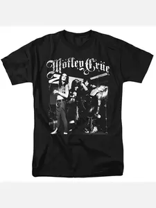 Men's Rock Band Graphic T-Shirt - Black T-Shirt showcasing Molly Ringo band members and guitar designs in high stretch fabric