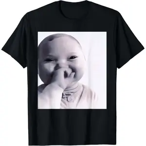 Humorous Niche Baby Gen Z Meme AI Viral Giggling AI Laughing T-Shirt Top Classic Love