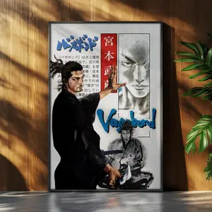 Vagabond Anime Manga Poster | Anime Poster | Miyamoto Musashi Anime Manga Poster | Japanese Wall Decor | Anime Wall Print | Christmas Gift