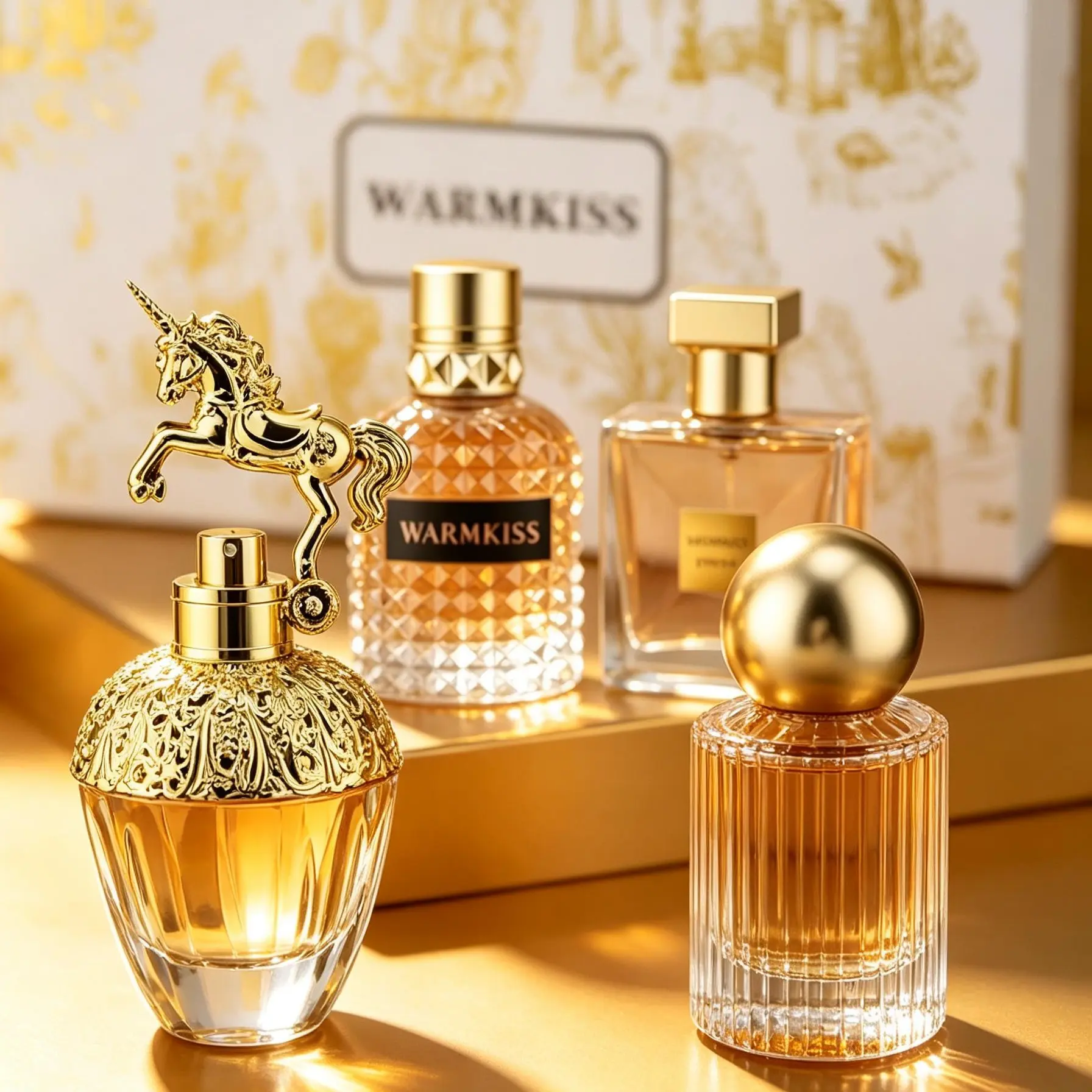WARMKISS Perfume Set (50ml + 30ml x2 + 25ml): 4-Piece CitrusFloral & Fresh Eau de Parfum，Floral & Fresh ScentCollection, perfumes    rose vibrant for women， Long-Lasting Everyday Perfume,Ideal Gift for HerFragrance fragrance collection luxury