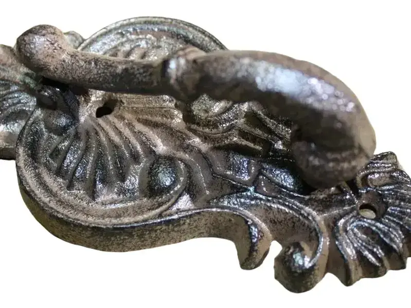 Cast Iron Antique Style VICTORIAN SCROLL Door Knocker Brown Finish SHELL