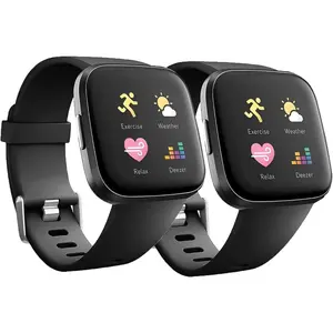 Replacement Bands Compatible with  Versa/Versa 2 / Versa Lite,  Adjustable Classic Accessory Wristband Fitness Straps for Women Men (2 Pack)