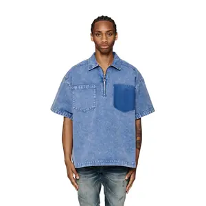 Oversized Zip Up Polo