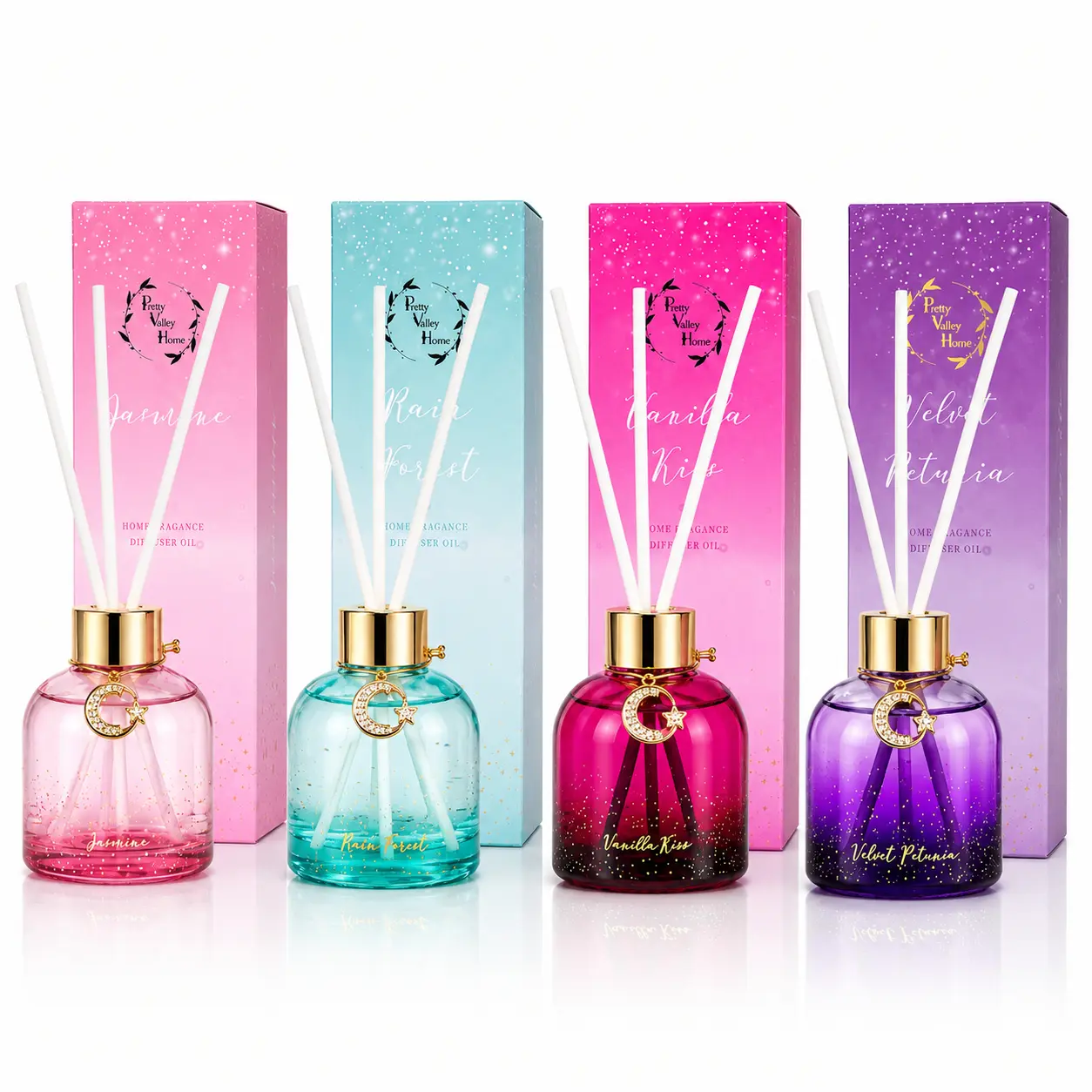 Reed Diffuser Moon Myth Sets - Home Decor & Gifts Fragrance Glass Scent Jar Scent Christmas Oil Room Perfume Aroma