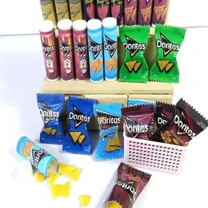New 5pcs Clay Making with Chips, 1/6 Scale Dollhouse Miniature Fried Chips, Mini Pretend Food for Blyth Ob11 Barbie Bjd Doll House Toys