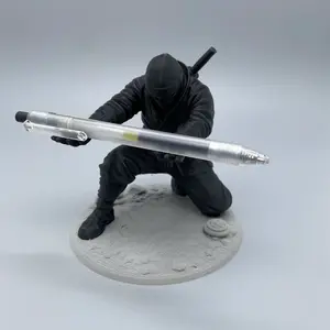 Ninja-Inspired Pen Holder Desk Decor, Creative 3D Printed Desktop Organizer for Office Desk, Study Room, and Shelf Display