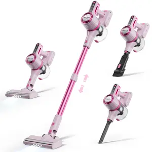 Cordless Vacuum Cleaner - IMOOY Pink/Black&White Vacuum for Home with 80000 RPM High, 8-in-1 Lightweight Stick Vacuum, Rechargeable Battery, Up to 40 Mins Runtime, for Carpet and Hard Floor Pet Hair