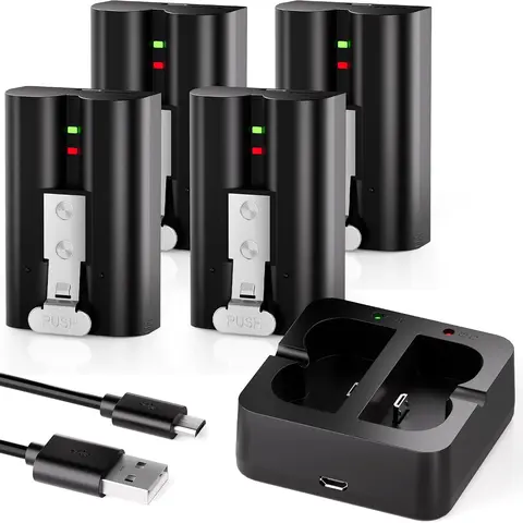 7200mAh Rechargeable Battery for Ring Doorbell Indoor Camera,7200mAh Rechargeable Camera Batteries with Charger Station for Ring Video Doorbell 2/3/3 Plus/4