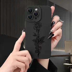 Phone case: 1 Artistic Rose Snake Eye Black Phone Shockproof Case, Suitable for iPhone 11 12 13 14 15 16 XS XR X  Plus Pro Max SE Series, Ideal as a Gift for Girlfriend, Boyfriend, Friend or Yourself Compatible with Samsung Galaxy S25